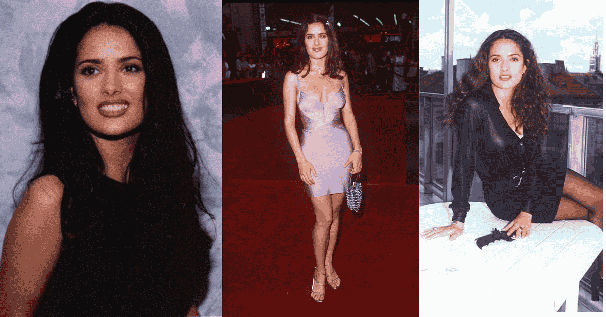 Salma Hayek young in the 1990s during her Hollywood rise